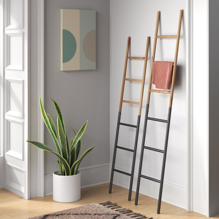 Wood And Metal Blanket Ladder